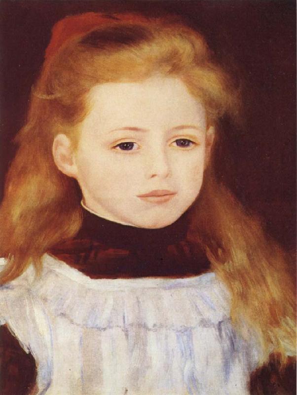 Pierre Renoir Little Girl in a White Apron Sweden oil painting art